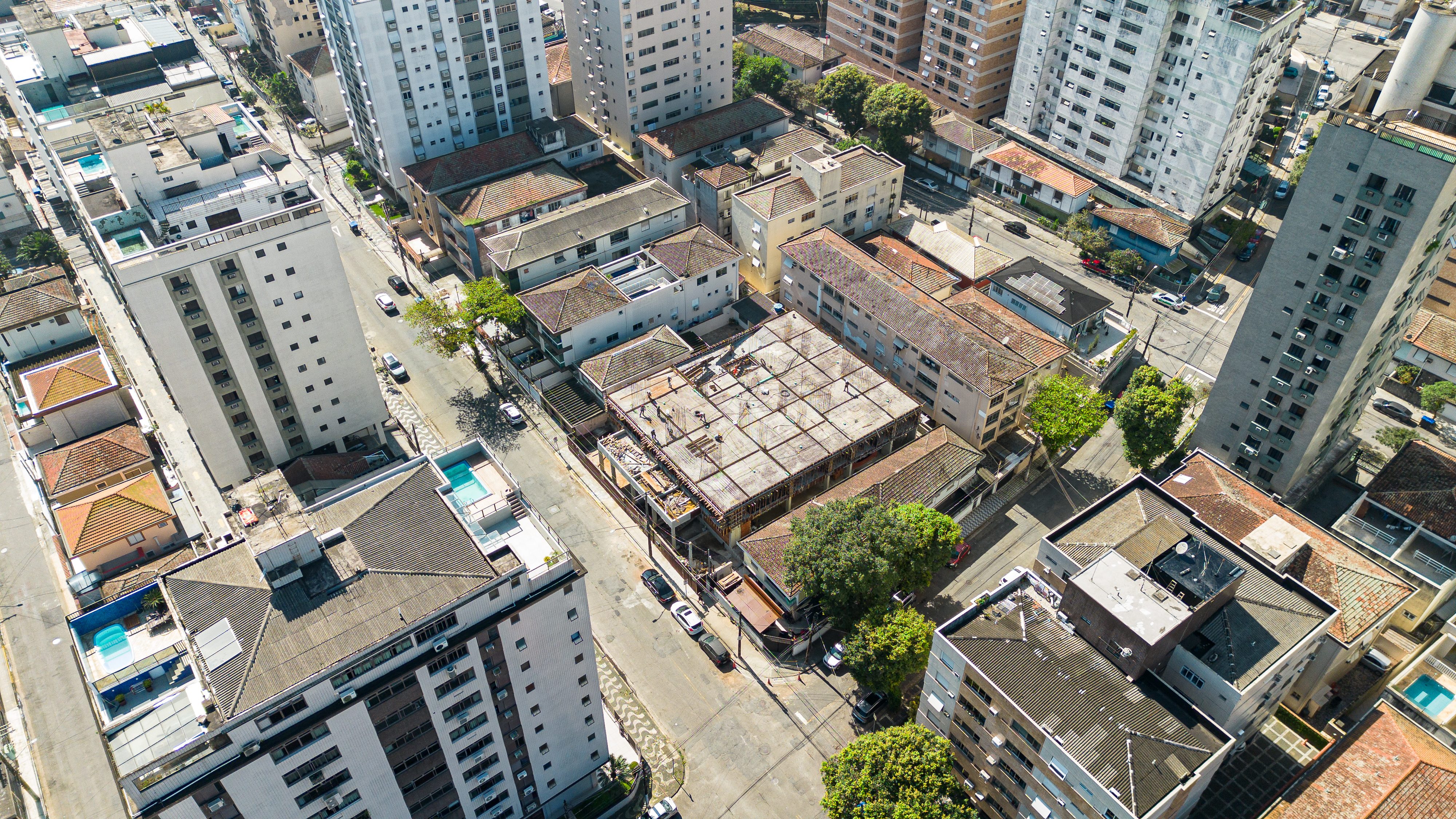 Vista geral aérea da obra do Royal Park em 18 de agosto de 2026